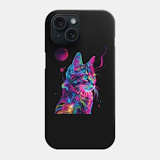 Cat Rainbow Illusion Phone Case