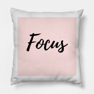 Focus - Pink Background Pillow