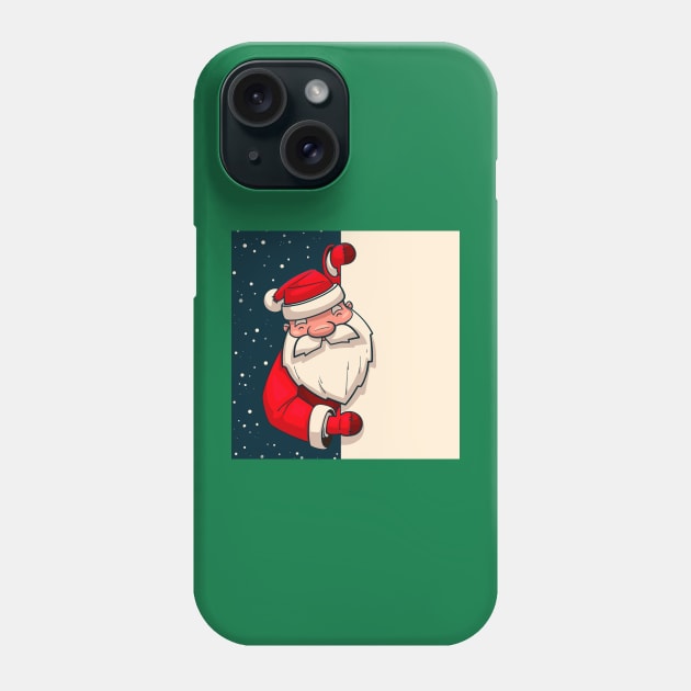 Santa Claus Holding banner Phone Case by Mako Design 