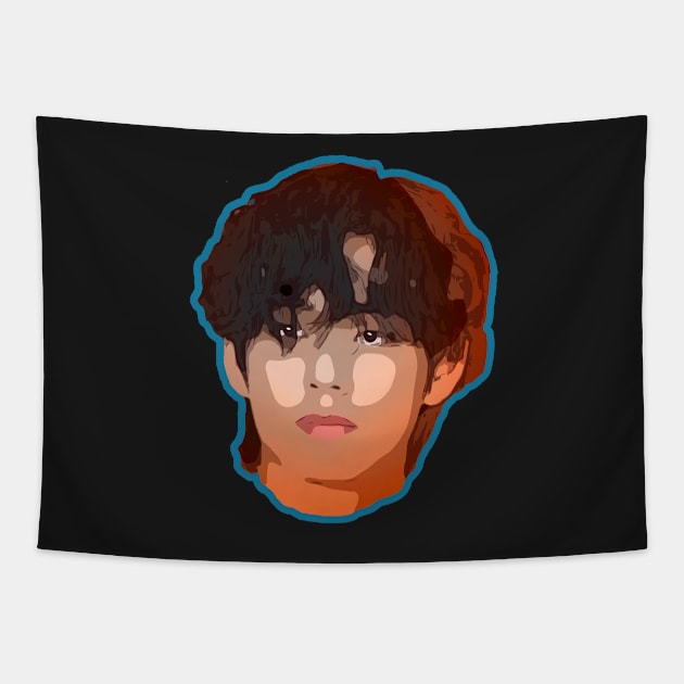 Kim Taehyung - V of BTS Tapestry by Playful Creatives