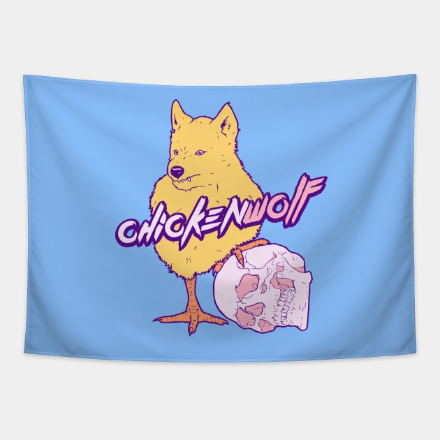 CHICKENWOLF Tapestry by Spykles