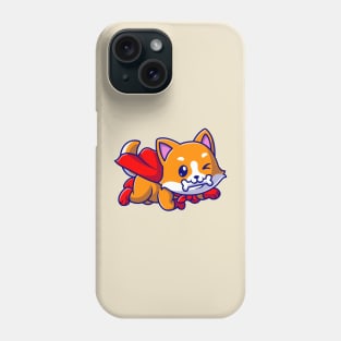 Cute Corgi Dog Super Bite Bone Cartoon Phone Case