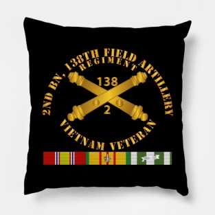 2nd Bn - 138th Artillery Regiment w Branch - Vet w VN SVC Pillow