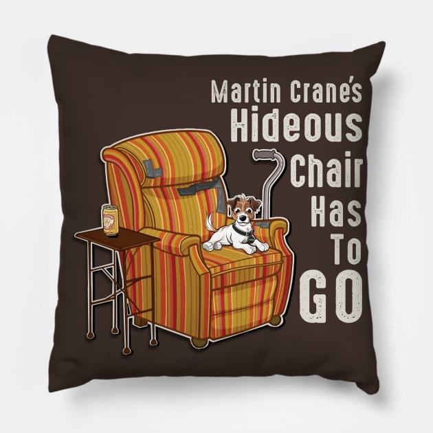 Martin Crane's Hideous Chair Dks Pillow by Alema Art