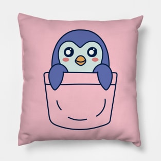 Penguin In Pocket Kawaii Bird Lover Pillow