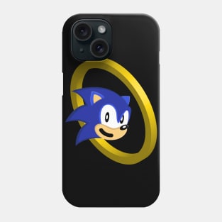 sonic mascot and golden circle ring Phone Case