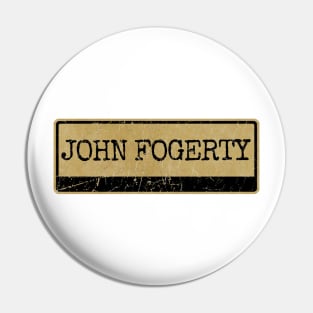 Aliska text black retro - John Fogerty Pin