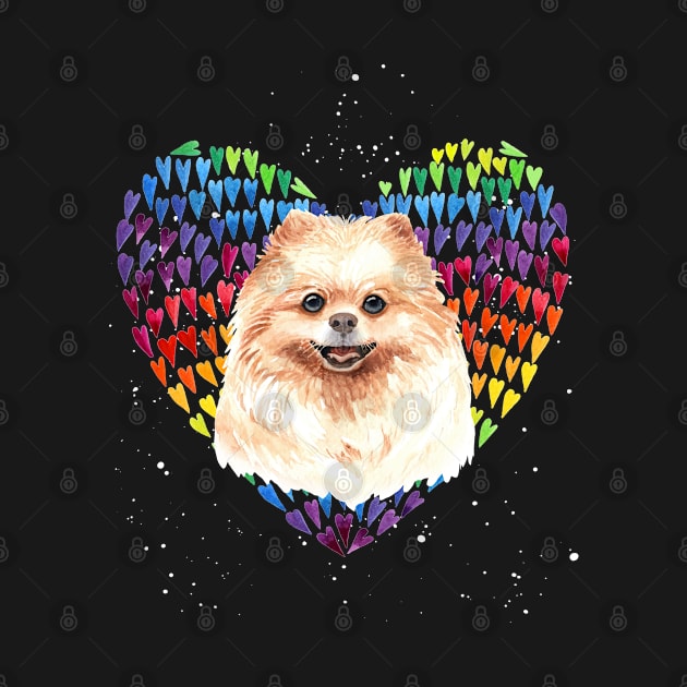 pomeranian dog heart love by ShirtsShirtsndmoreShirts