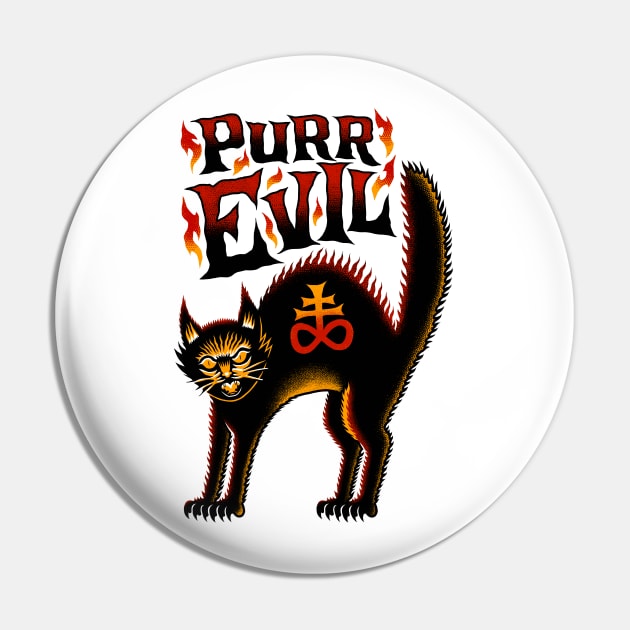 Purr Evil Pin by KRISTOPAPER