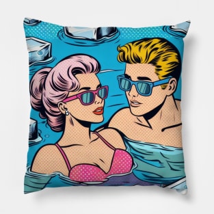 Chill out, Stay Cool Pop Art Romance Pillow