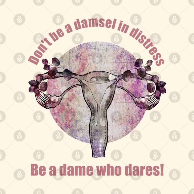 feminism quote motivational and floral uterus by Collagedream