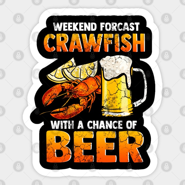 Weekend Forecast Crawfish Chance Of Drinking Back T-Shirt Weekend Forecast Crawfish Chance Of Drinking Back T-Shirt
