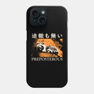 Preposterous Raccoon Japanese Phone Case