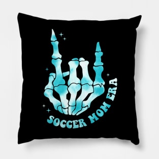 In My Soccer Mom Era Retro Groovy Soccer Mama Sports Parent Pillow