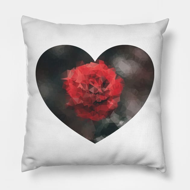 Rose heart Pillow by ngmx