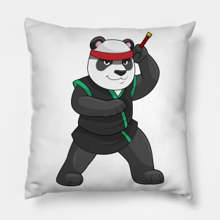 Panda as Ninja in Costume Pillow