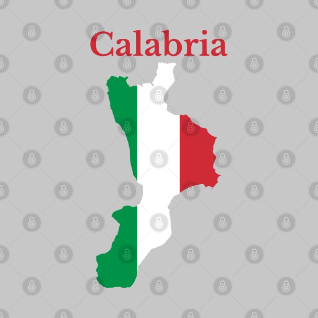 Calabria Flag Map, Italy, Italian Region. by maro_00