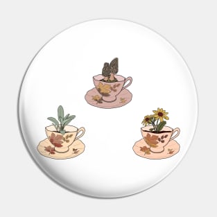 Autumn Cottagecore Tea cups pack Pin