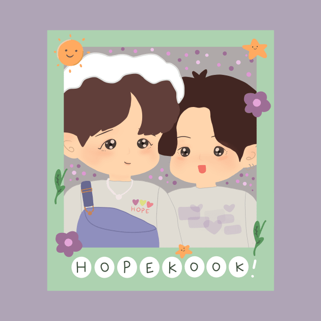 HopeKook Polaroid Chibi BTS by aaalou