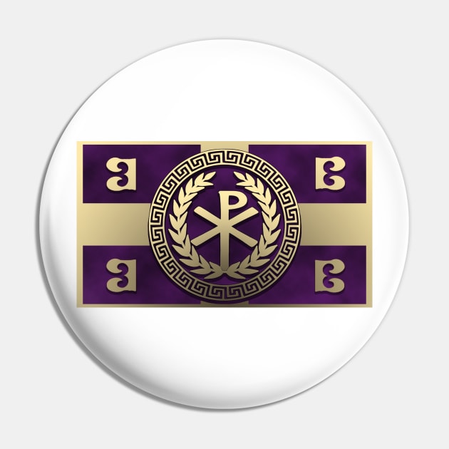 Byzantine Empire Flag of Constantinople Pin by AgemaApparel