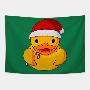 Candy Cane Rubber Duck Tapestry