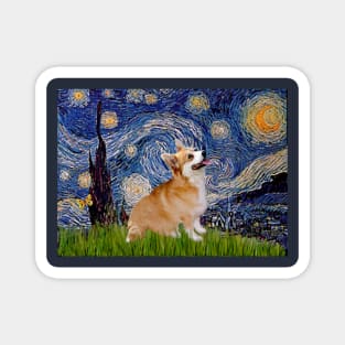 Pembroke Welsh Corgi in Starry Night Magnet