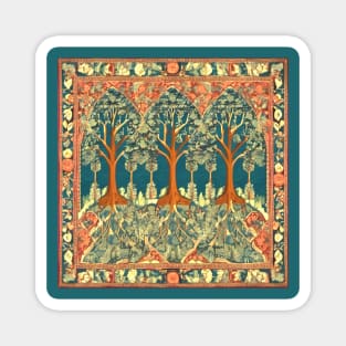 Tree Medieval tapestry Renaissance fair, celtic, history, middle ages, fantasy Magnet