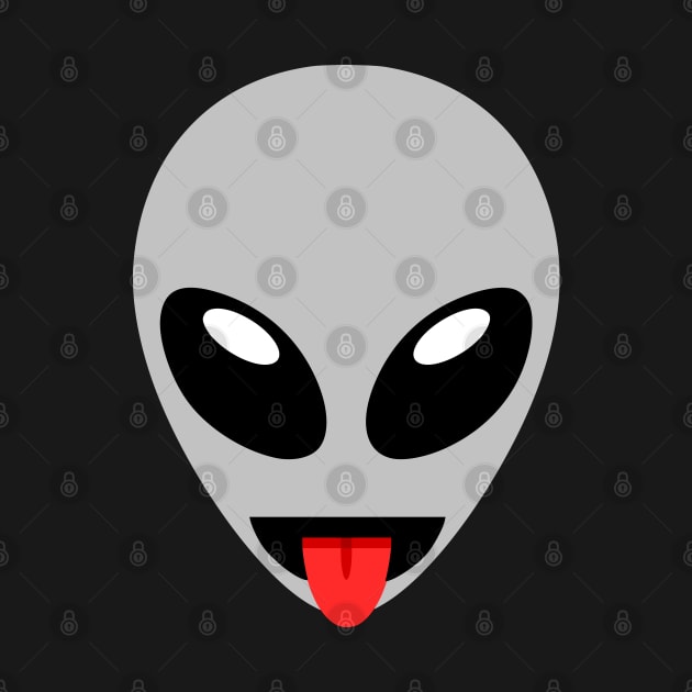 Alien Emoji With Tongue Sticking Out by SpaceAlienTees