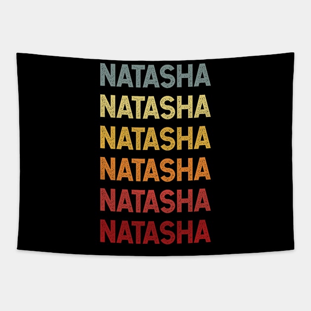 Natasha Name Vintage Retro Gift Called Natasha Tapestry by CoolDesignsDz