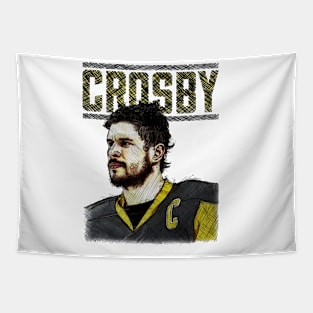 Sidney Crosby Pittsburgh Sketch Stare Tapestry