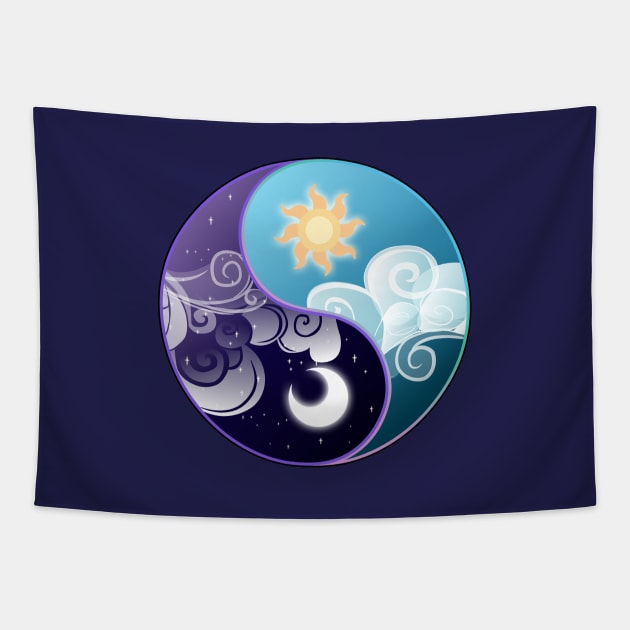 My Little Pony - Subtle Brony Yin Yang Circle Tapestry by nimaru