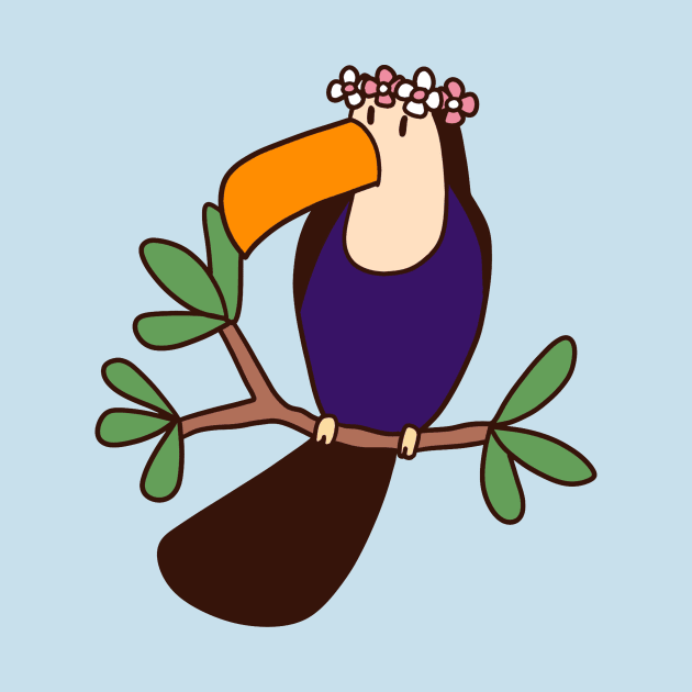 Flower Crown Toucan by saradaboru