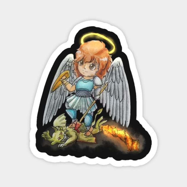 Saint Michael Chibi Magnet by TheRoyalShiny