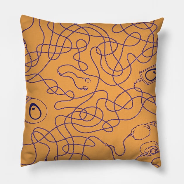 Podcast maze Pillow by The HappyGoLukky Podcast