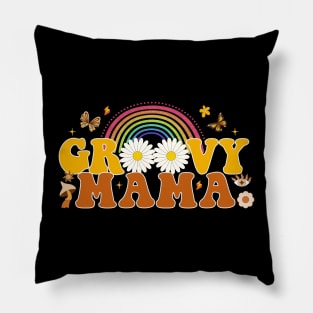 Groovy Mama Rainbow Pillow