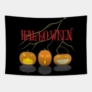 Halloween Pumpkins Tapestry