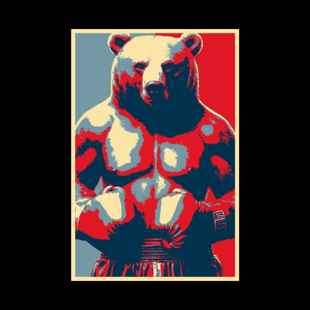 Boxing Bear HOPE by DesignArchitect