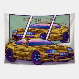 Toyota Supra mk4 Car Retro Tapestry