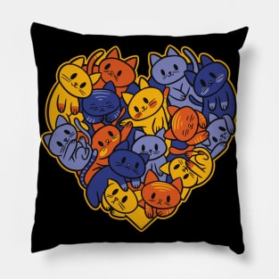 Kitten Heart Cluster Pillow