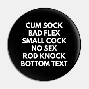 Cum Sock Bad Flex Small Cock No Sex Rod Knock Bottom Text Pin