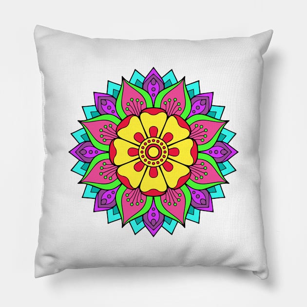 Floral Mandalas 144 (Style:20) Pillow by luminousstore