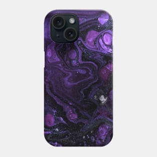 Violet and Platinum Abstract Art Phone Case