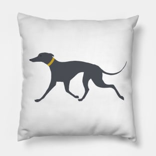 Trotting greyhound dog v1 Pillow