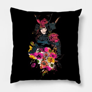 Japanese Geisha Chrysanthemum Samurai Warrior 109 Pillow