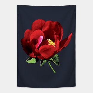 Peonies - One Red Peony Tapestry