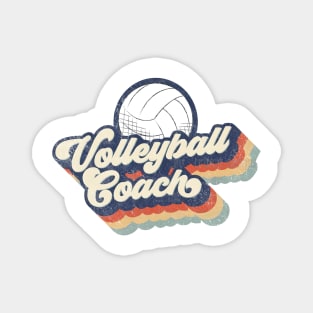 Retro Volleyball Coach Magnet