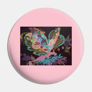Butterfly Fantasy Illustration Pin