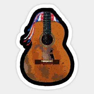 Folk Music Country Guitar' Sticker