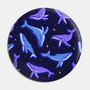 Moonlight Whale Pin