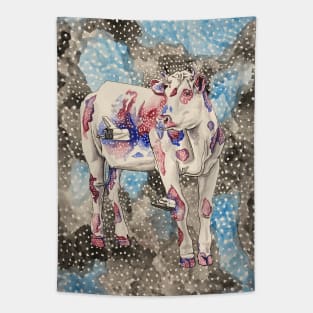 Wormhole Cow Tapestry